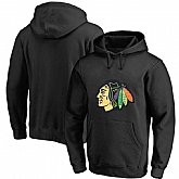 Men's Customized Chicago Blackhawks Black All Stitched Pullover Hoodie,baseball caps,new era cap wholesale,wholesale hats